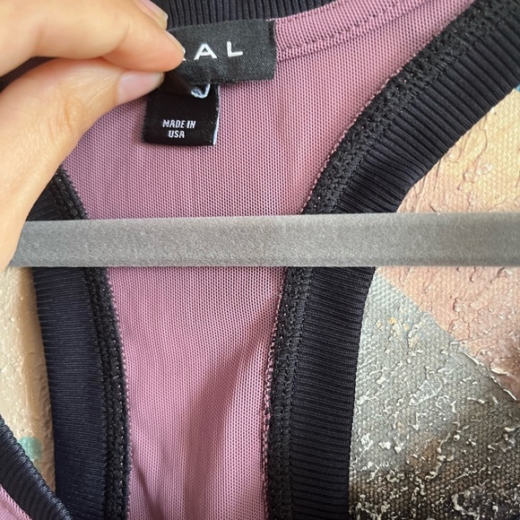 Koral Zyra Power Mesh Tank in Black Plum - Picture 6 of 13